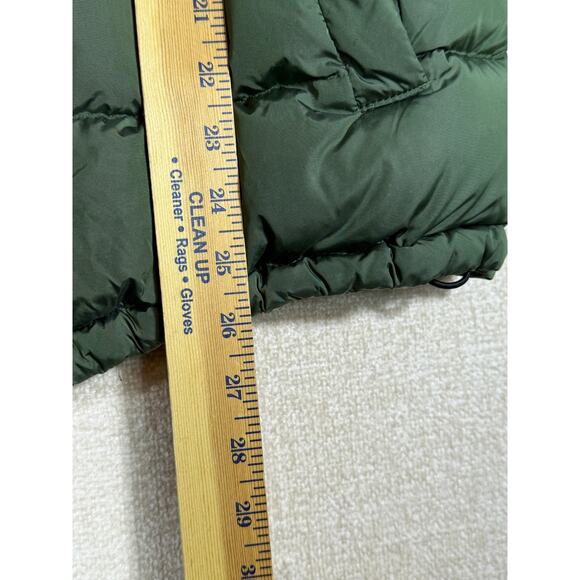 ADD Men 40 Green Duck Down Hooded Puffer Jacket Zip Snap Front Long Sleeve Warm - Picture 8 of 15